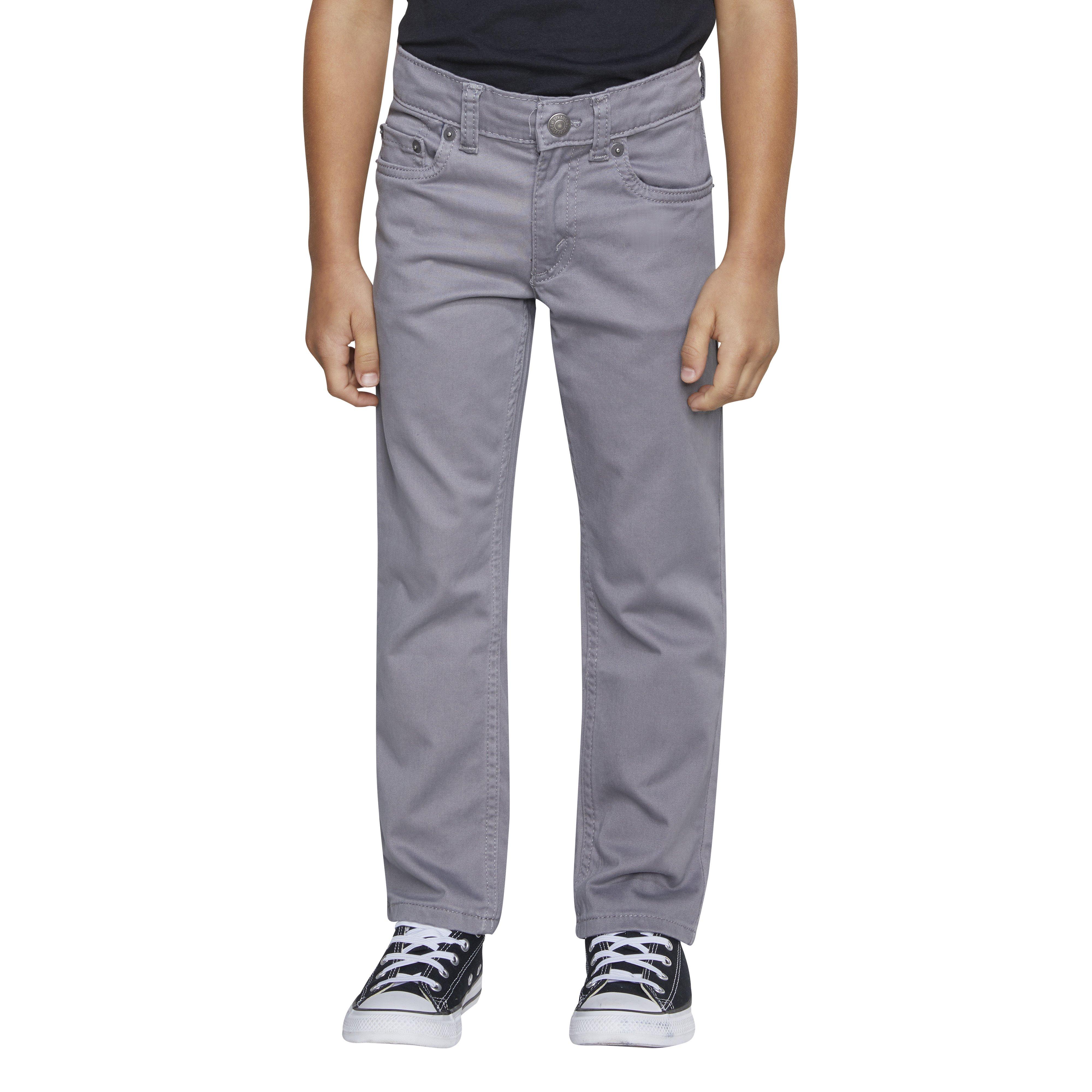 Levi's Little Boys' 511 Slim Fit Soft Brushed Grey Sueded Pants - GREY